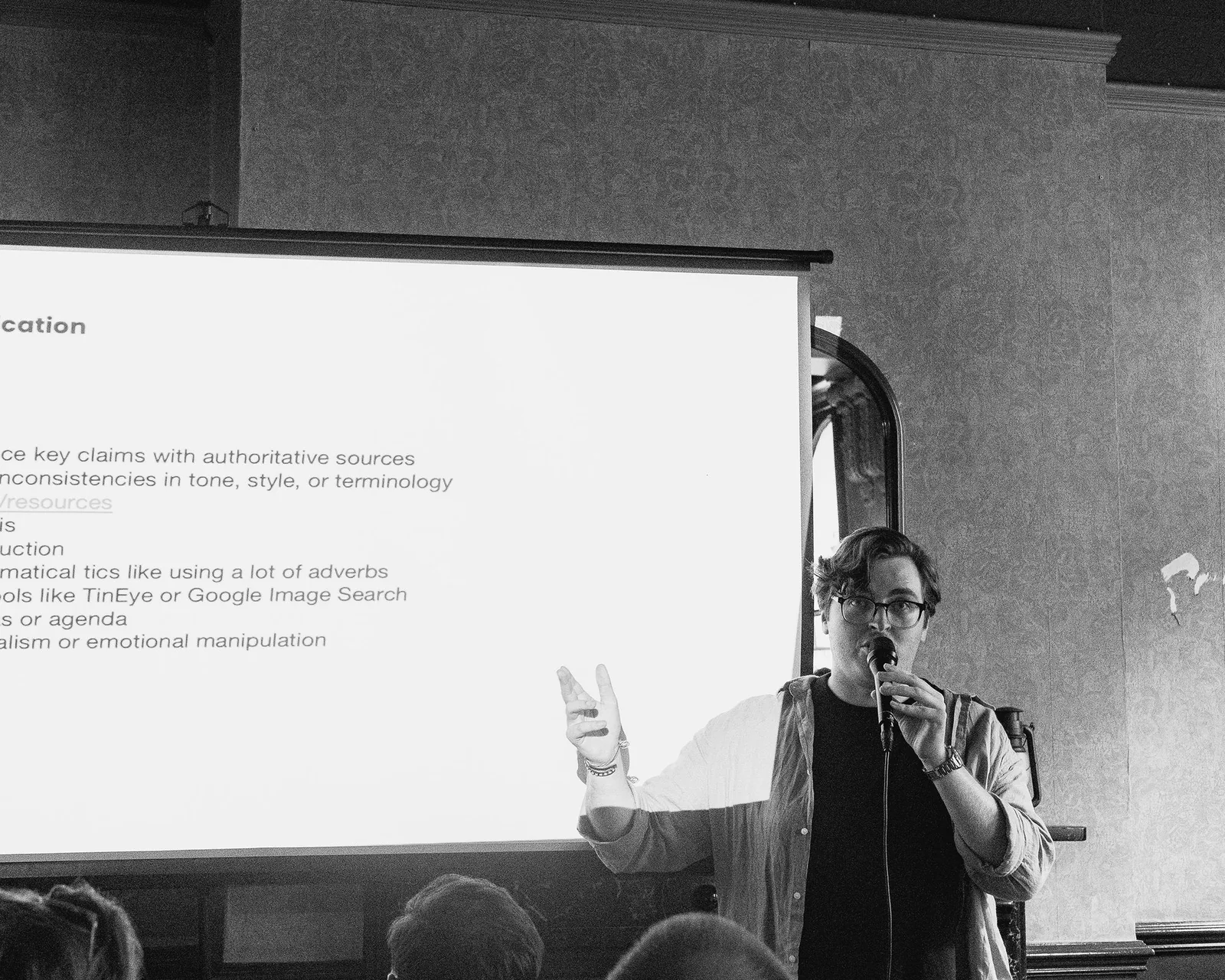 Steve Adams presenting an OSINT briefing
